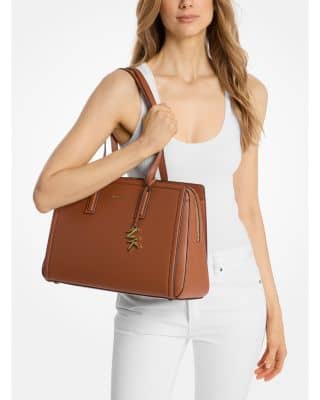 Michael Kors Laila Women's bags Smokey Rose Leather Satchel Small New