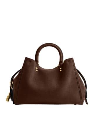 Coach Rogue Women's bags Satchel 25 Black Glovetanned Pebble Leather New