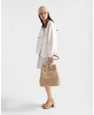 Prada Mariner Women's bags Small Bucket White Nylon New