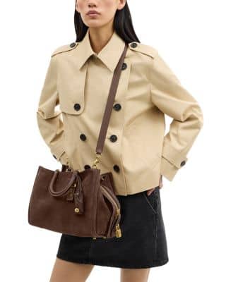 Coach Rogue Women's bags Satchel 25 Black Glovetanned Pebble Leather New