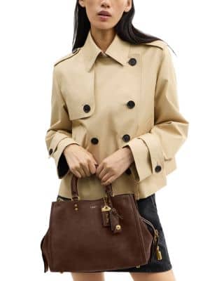 Coach Rogue Women's bags Satchel 25 Black Glovetanned Pebble Leather New