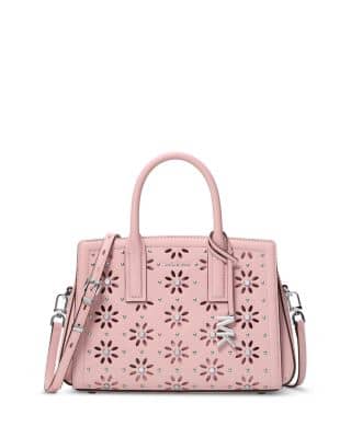 Michael Kors Laila Women's bags Smokey Rose Leather Satchel Small New