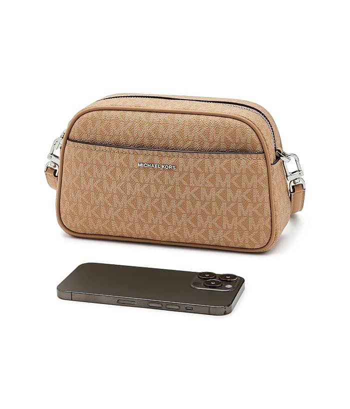 Michael Kors Jet Set Women's bags Peanut Signature Logo Wristlet Medium New