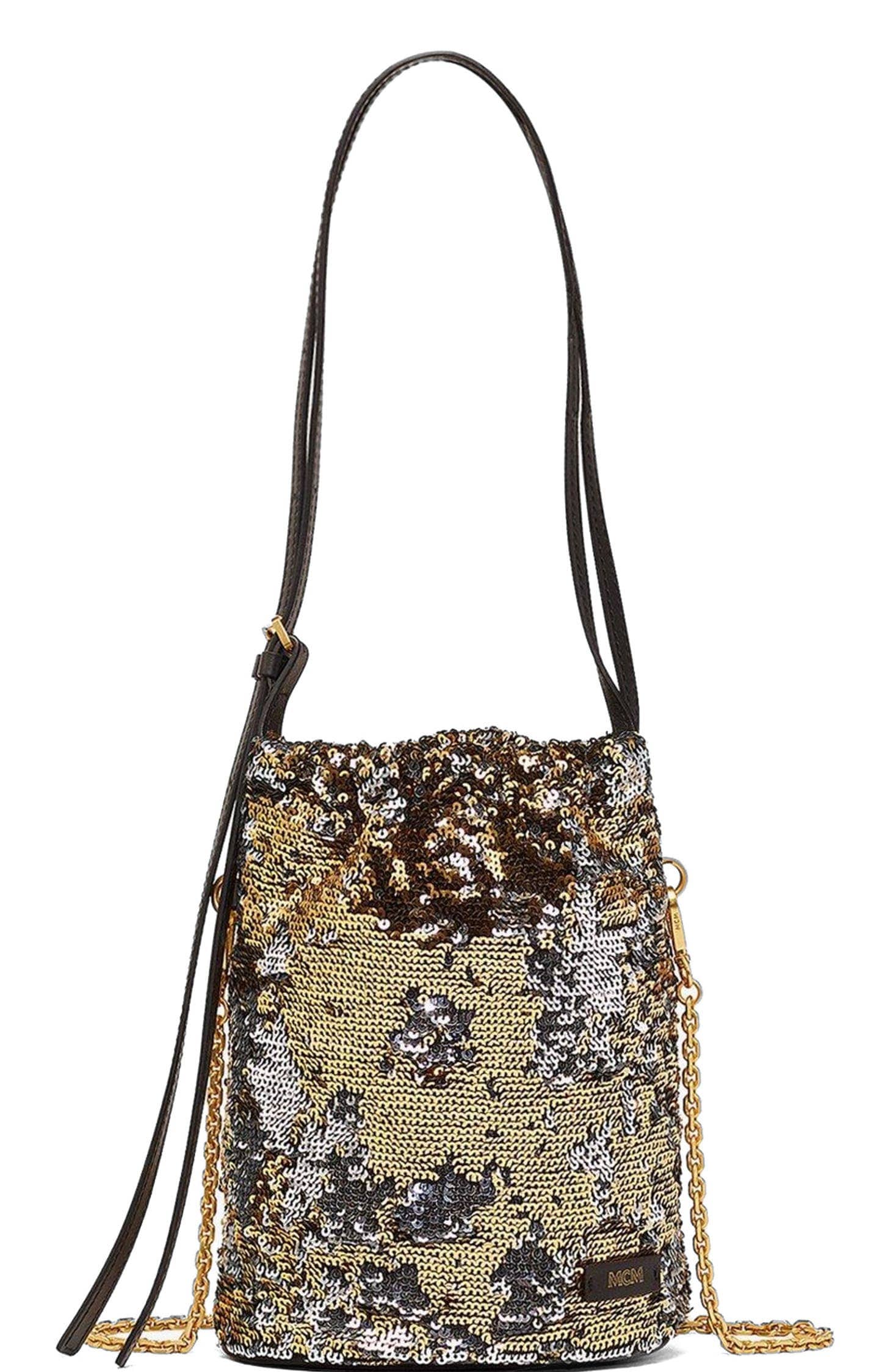 MCM Himmel Women's bags Oatmeal Lauretos Crossbody Small New