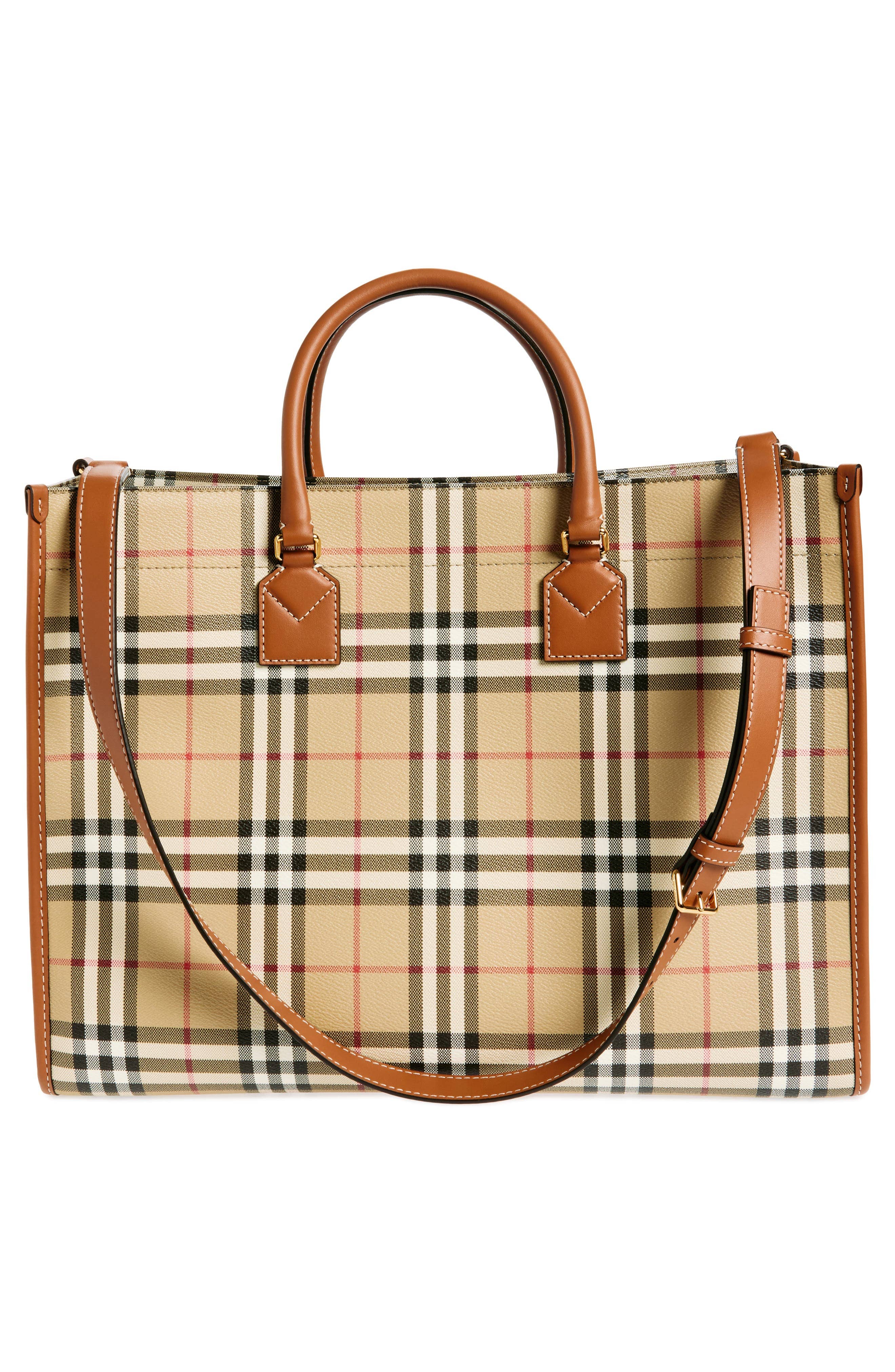 Burberry Freya Women's bags Mini Check Canvas New