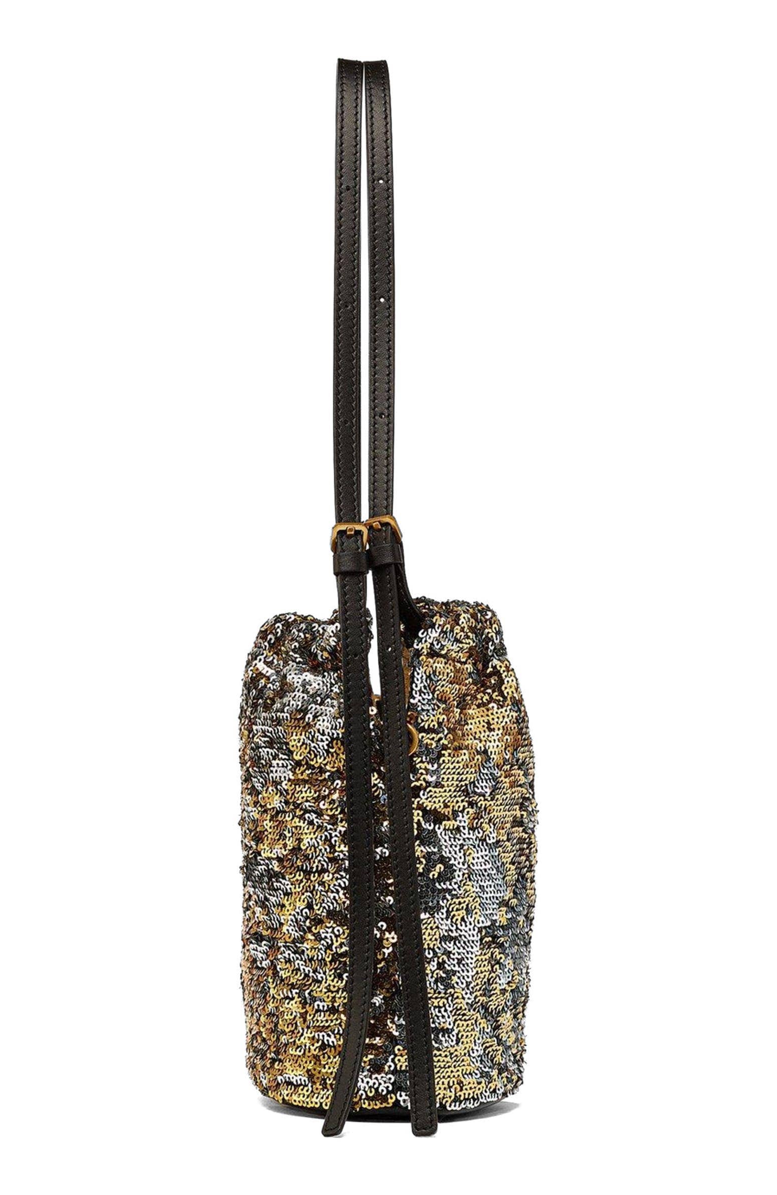 MCM Himmel Women's bags Oatmeal Lauretos Crossbody Small New