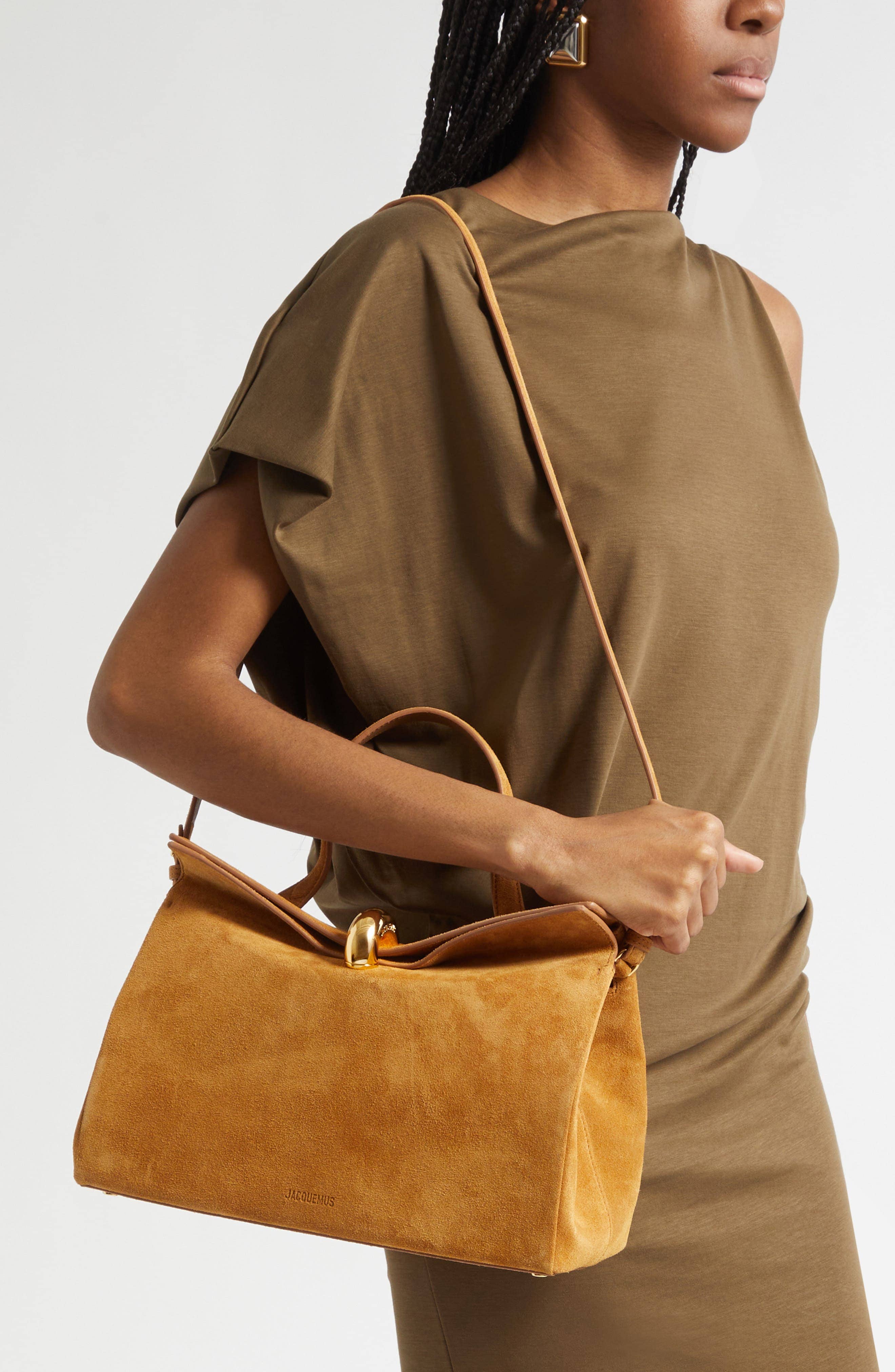 Jacquemus Le Valérie Women's bags Camel Calf Suede Top Handle Unspecified New