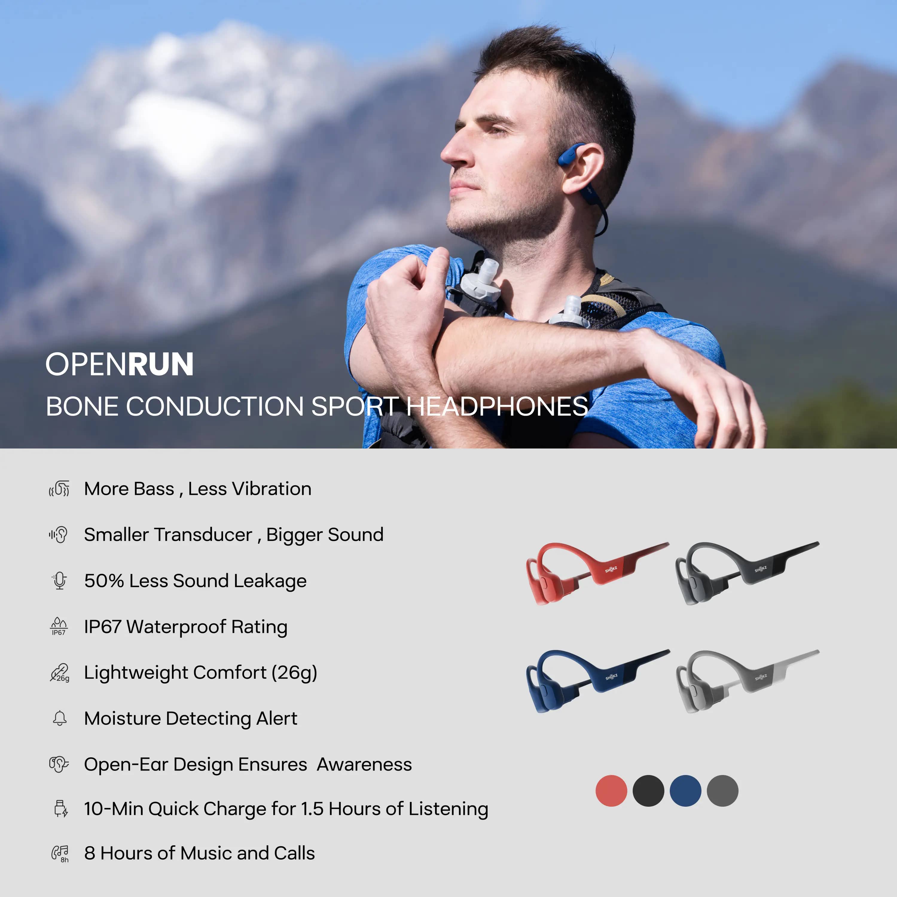 Shokz S803-ST-BL-US Headphones & Earbuds Blue New