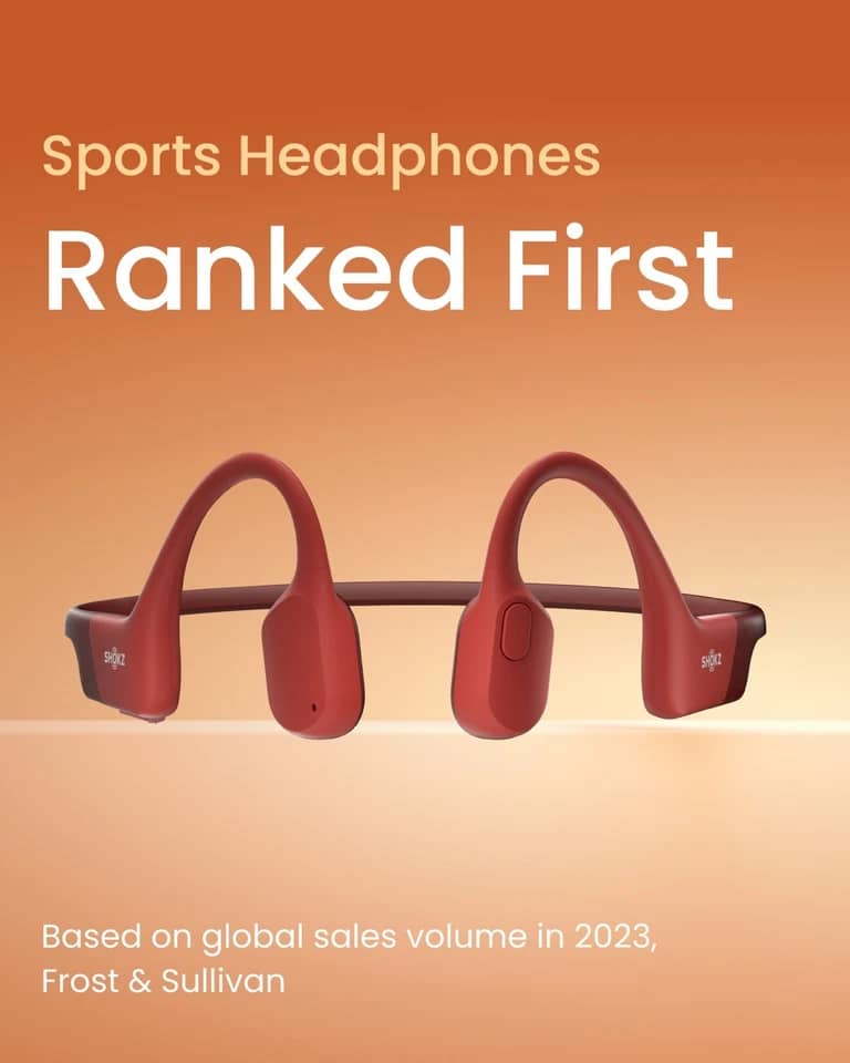 Shokz OpenRun Headphones & Earbuds Blue New