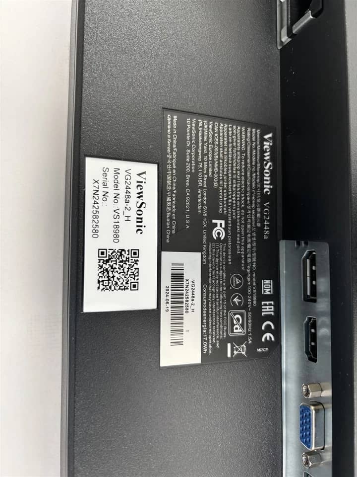 ViewSonic VG2448A Monitors New
