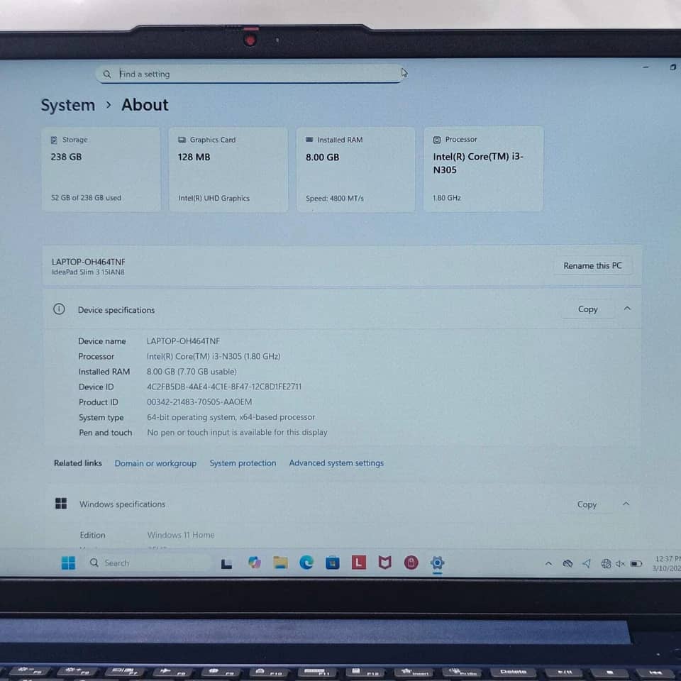 Lenovo IdeaPad Slim 3i Computers 128GB 4GB New