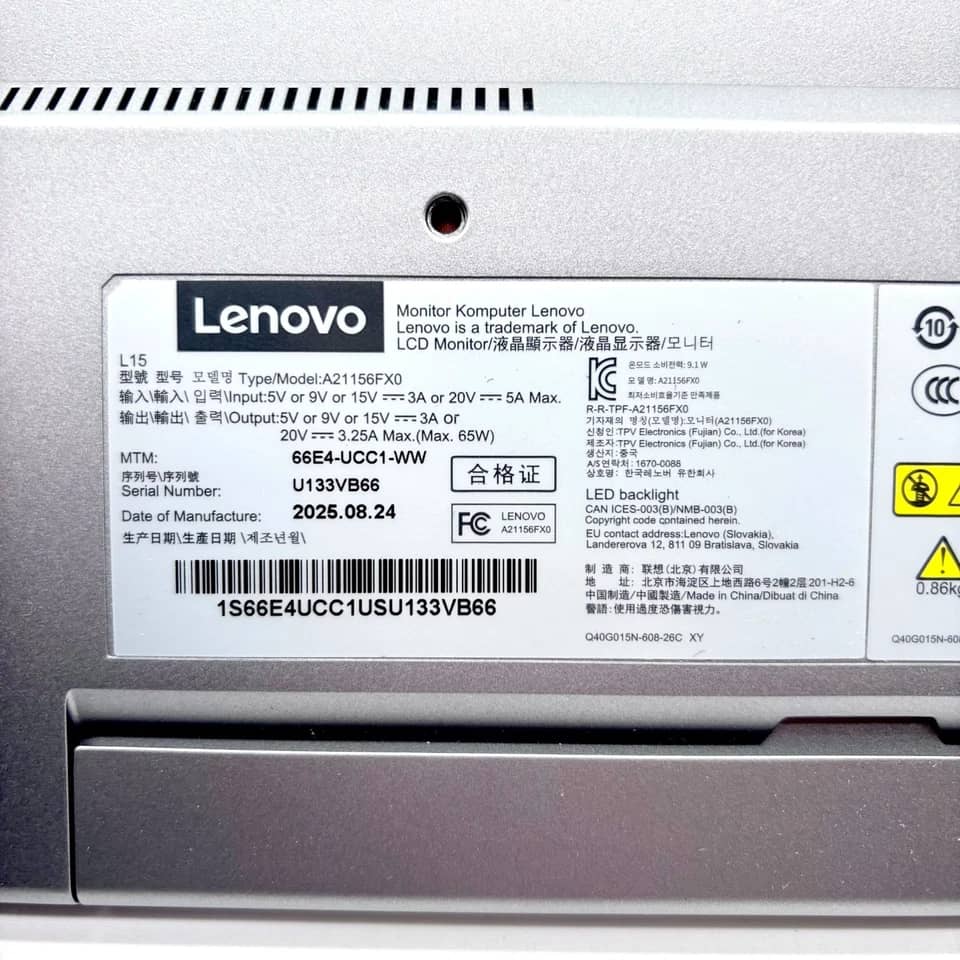 Lenovo L15 Monitors New