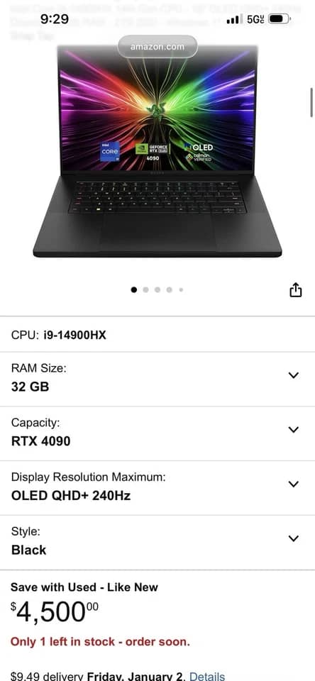 Razer Blade 16 Computers 1TB 32GB New