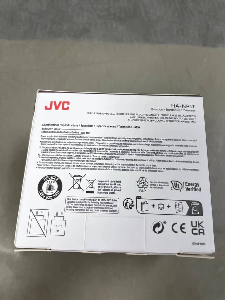 JVC HANP1TT Headphones & Earbuds Brown New