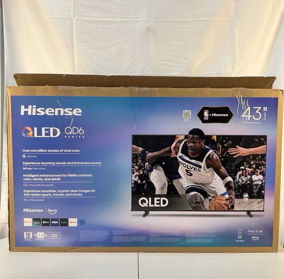 Hisense QD6 TVs 43 inch New