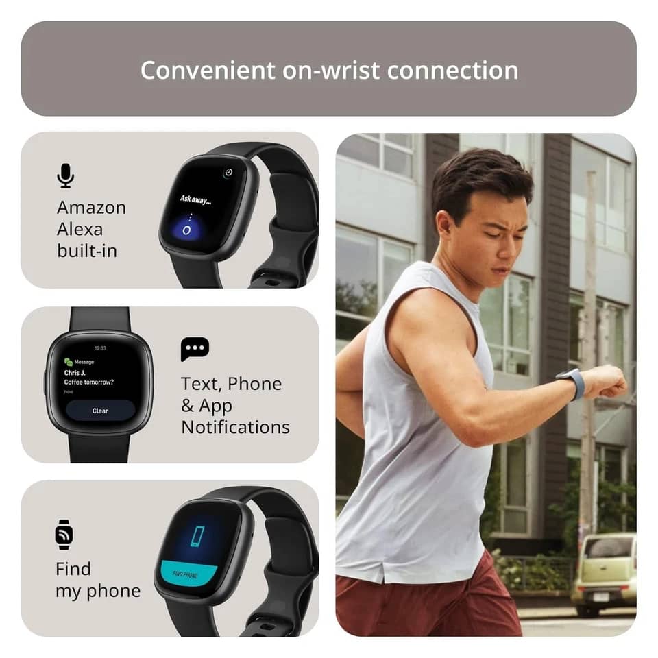 Fitbit Versa 4 Smartwatches Black 40mm New