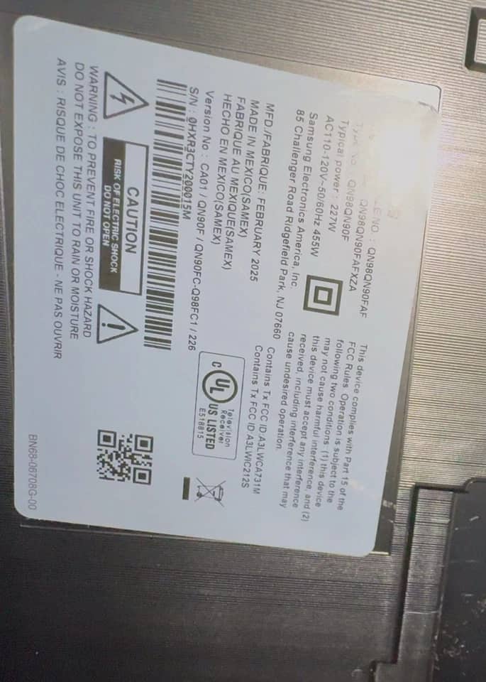 Samsung QN90F TVs 50 inch New