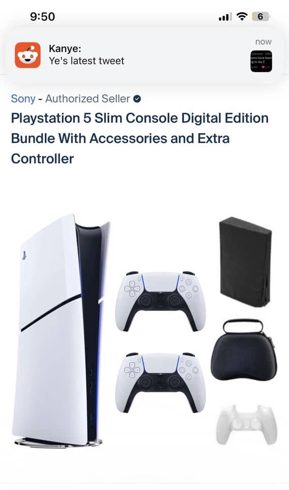 Sony PlayStation 5 Slim Disc Video Game Consoles Console Only New