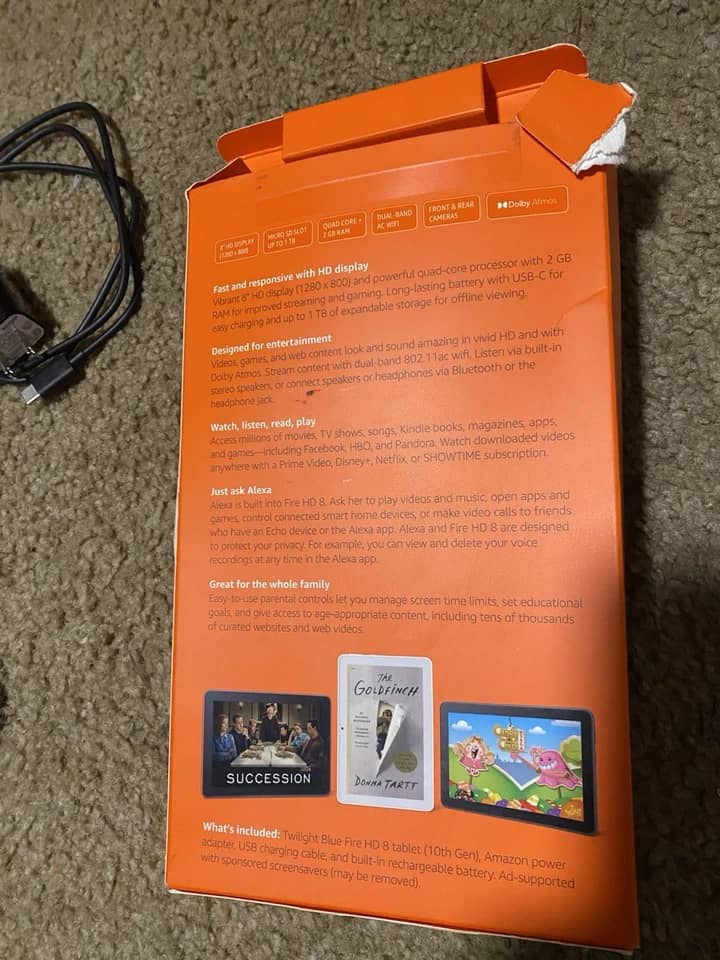 Amazon Fire HD 8 10th Tablets Black 32GB New 8"