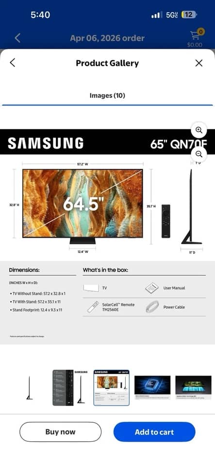 Samsung QN70F TVs 55 inch New