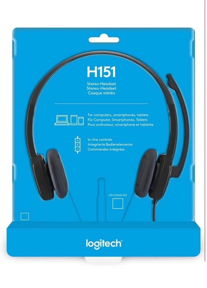 Logitech H151 Headphones & Earbuds Black New