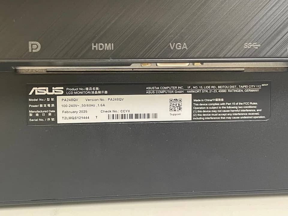 ASUS PA248QV Monitors New