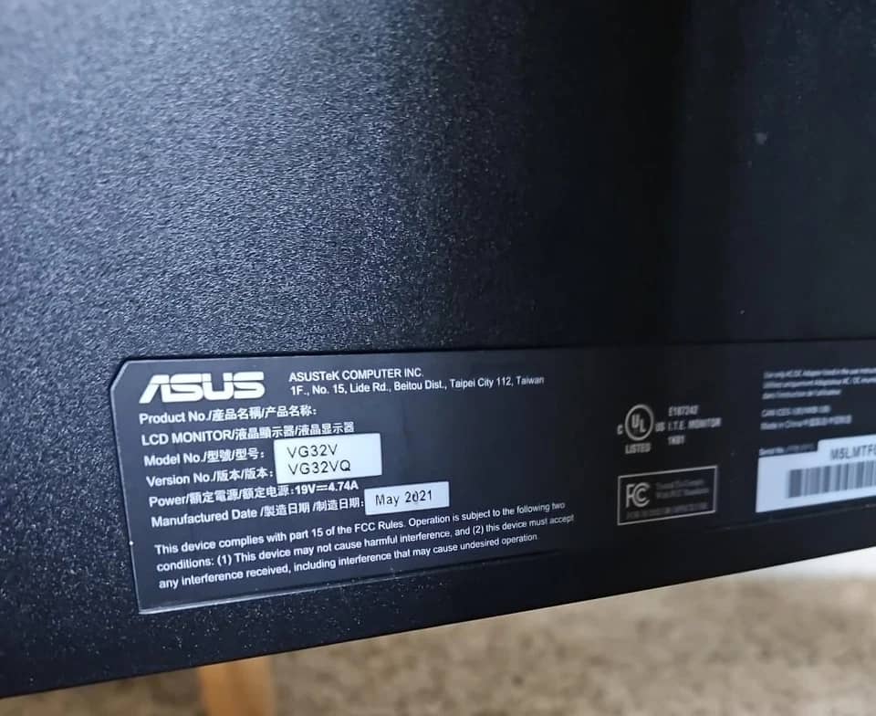 ASUS VG32VQ1B Monitors New