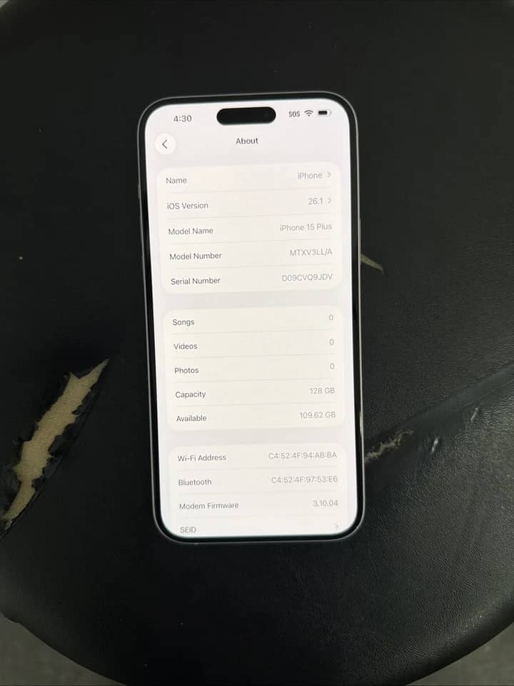 Apple iPhone 15 Plus Cell Phones Black Locked 128GB New