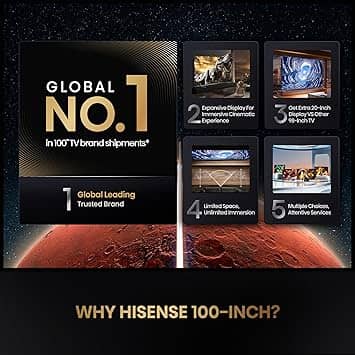 Hisense U8K TVs 100 inch New