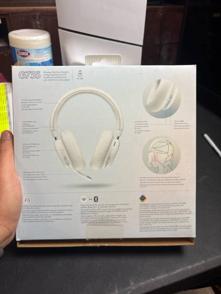 Logitech G735 Headphones & Earbuds White Refurbished - Excellent