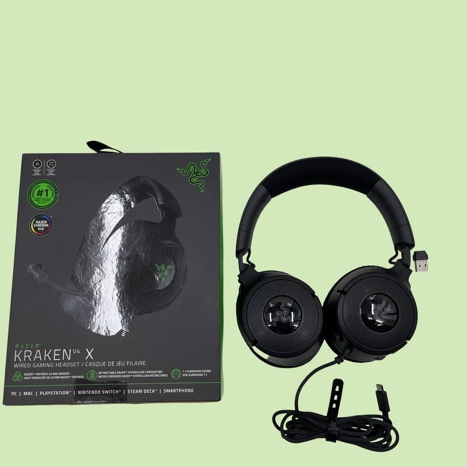 Razer Kraken V4 X Headphones & Earbuds Black New