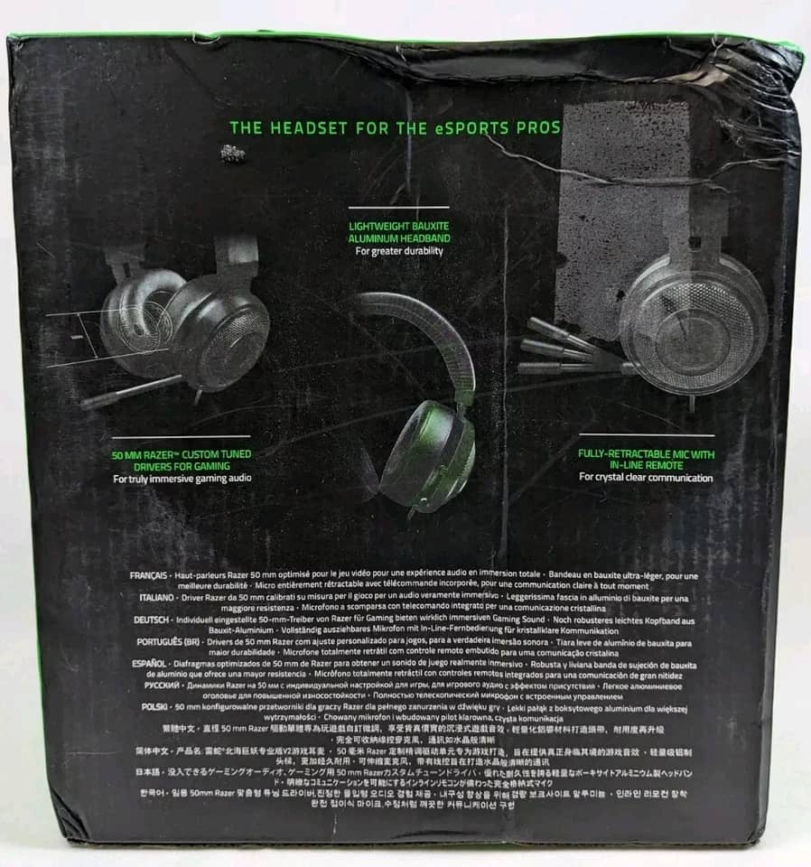 Razer Kraken Pro V2 Headphones & Earbuds Black Used - Good