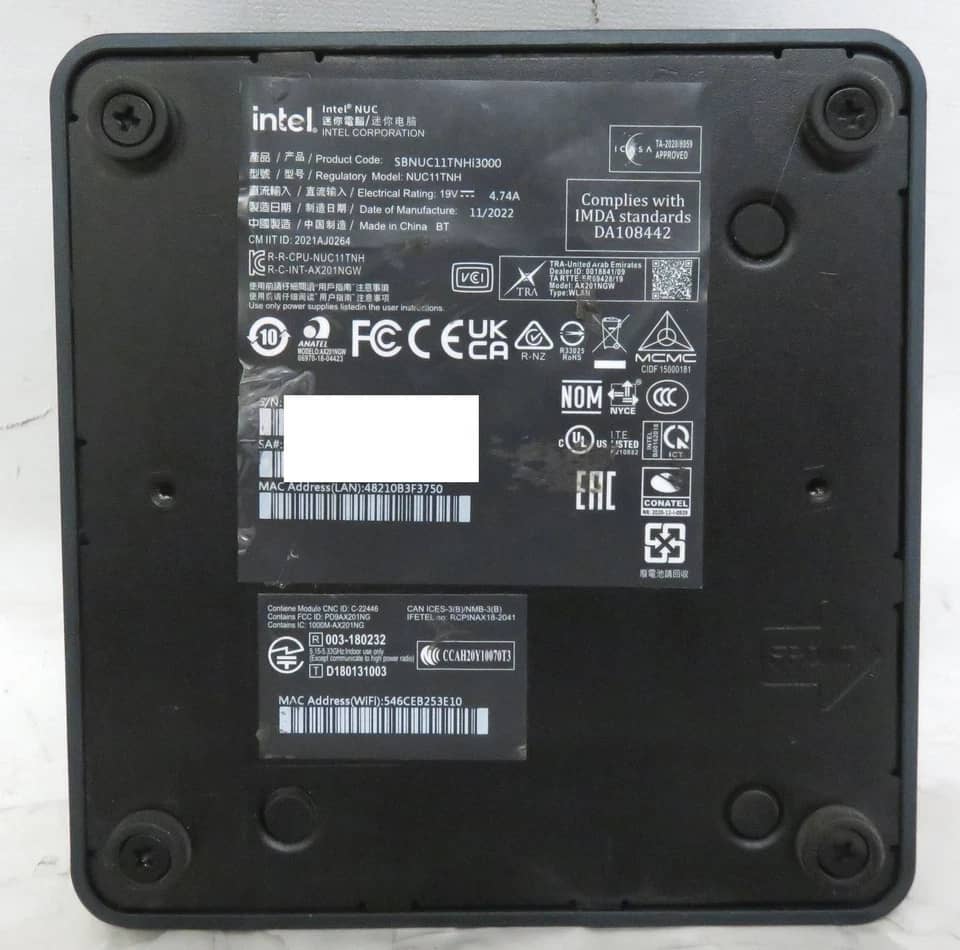 Intel NUC 11 Essential Kit Computers 1TB 16GB Used - Good