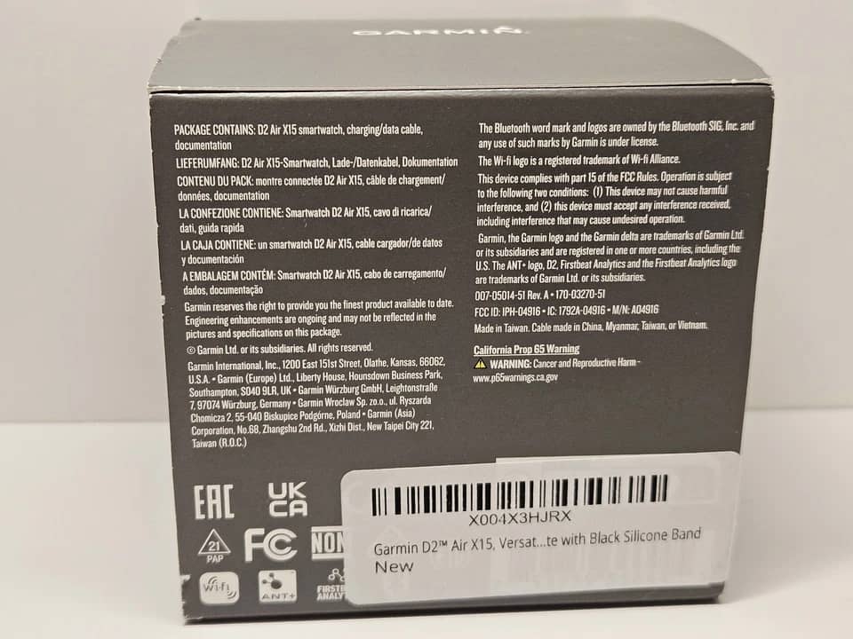 Garmin D2 Air X15 Smartwatches Black 45mm New