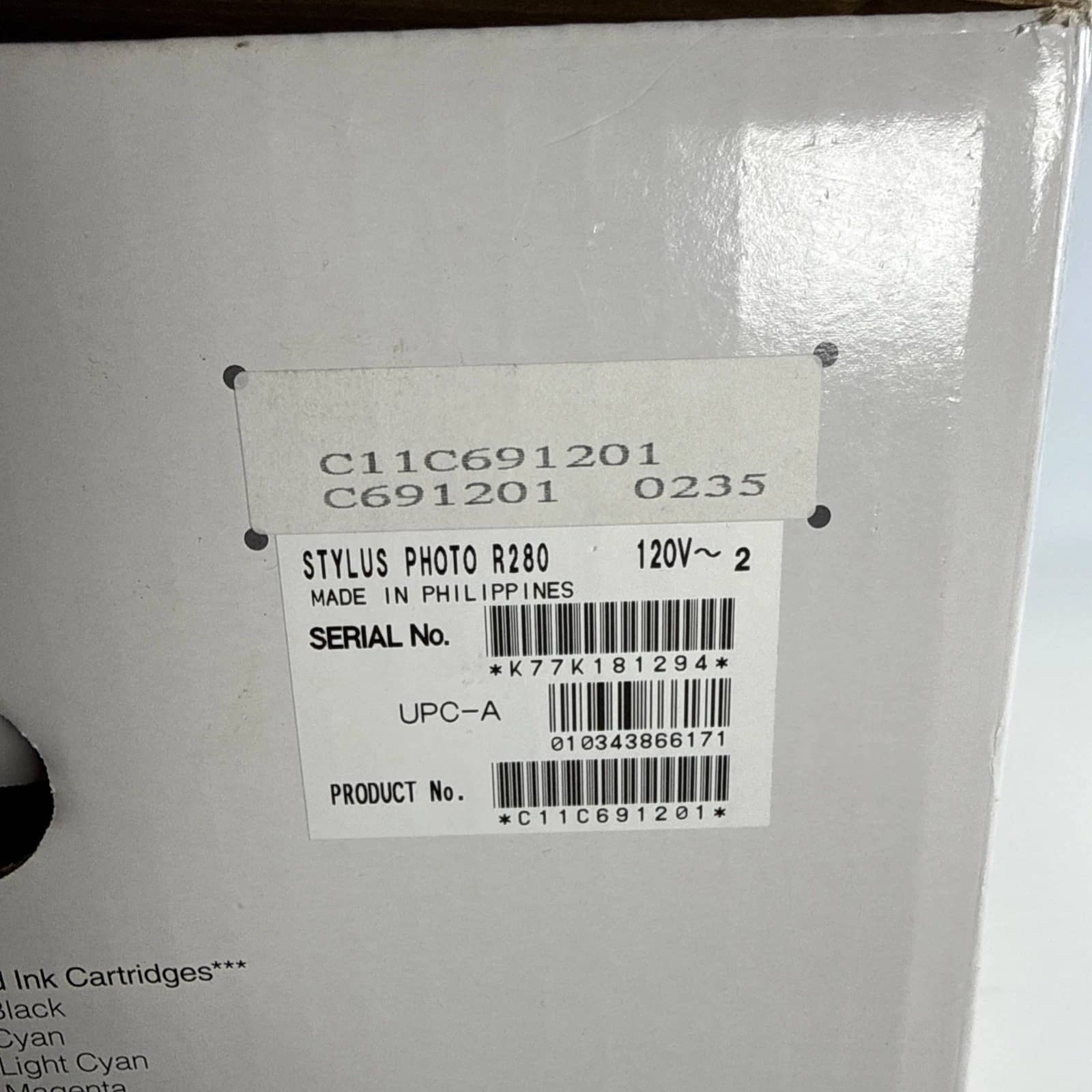 Epson Stylus Photo R280 Printers New