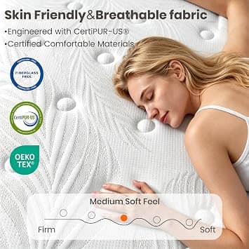 KOW Memory Foam Mattresses New Twin XL 12"