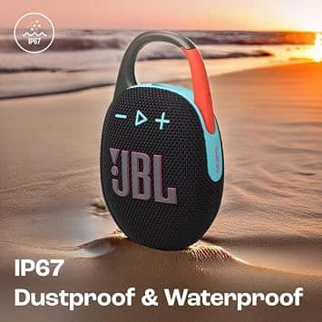 JBL Clip 5 Portable Bluetooth Speakers Black New