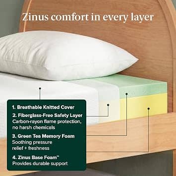 Zinus Green Tea Memory Foam Mattress Mattresses New Twin 5"