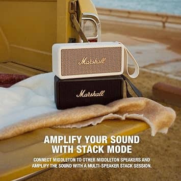 Marshall Middleton Portable Bluetooth Speakers Black New