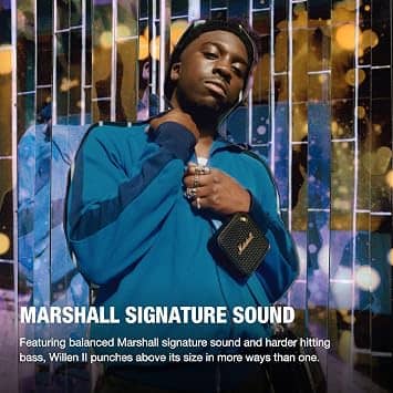 Marshall Willen II Portable Bluetooth Speakers Black New