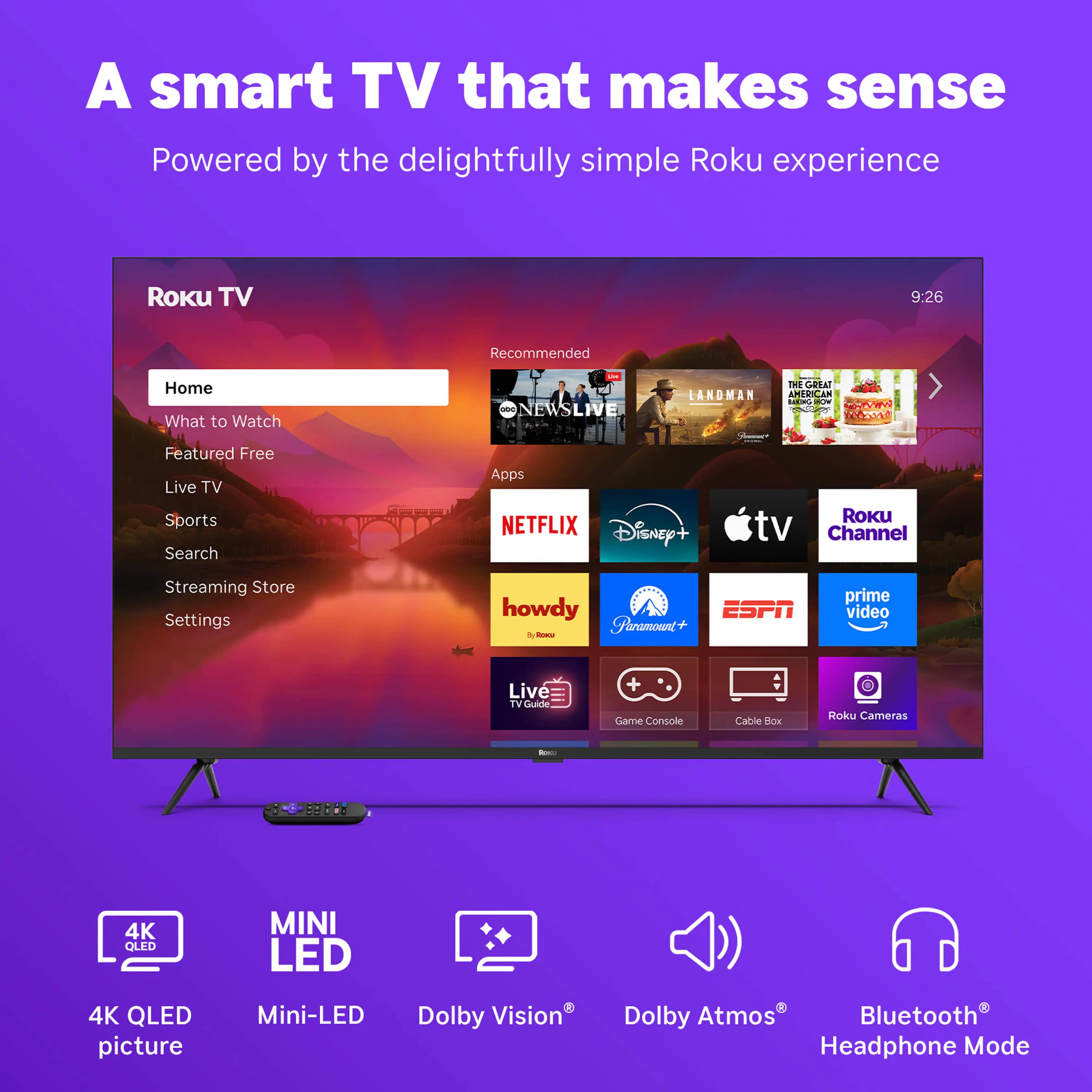 Roku R6C7 TVs 55 inch New