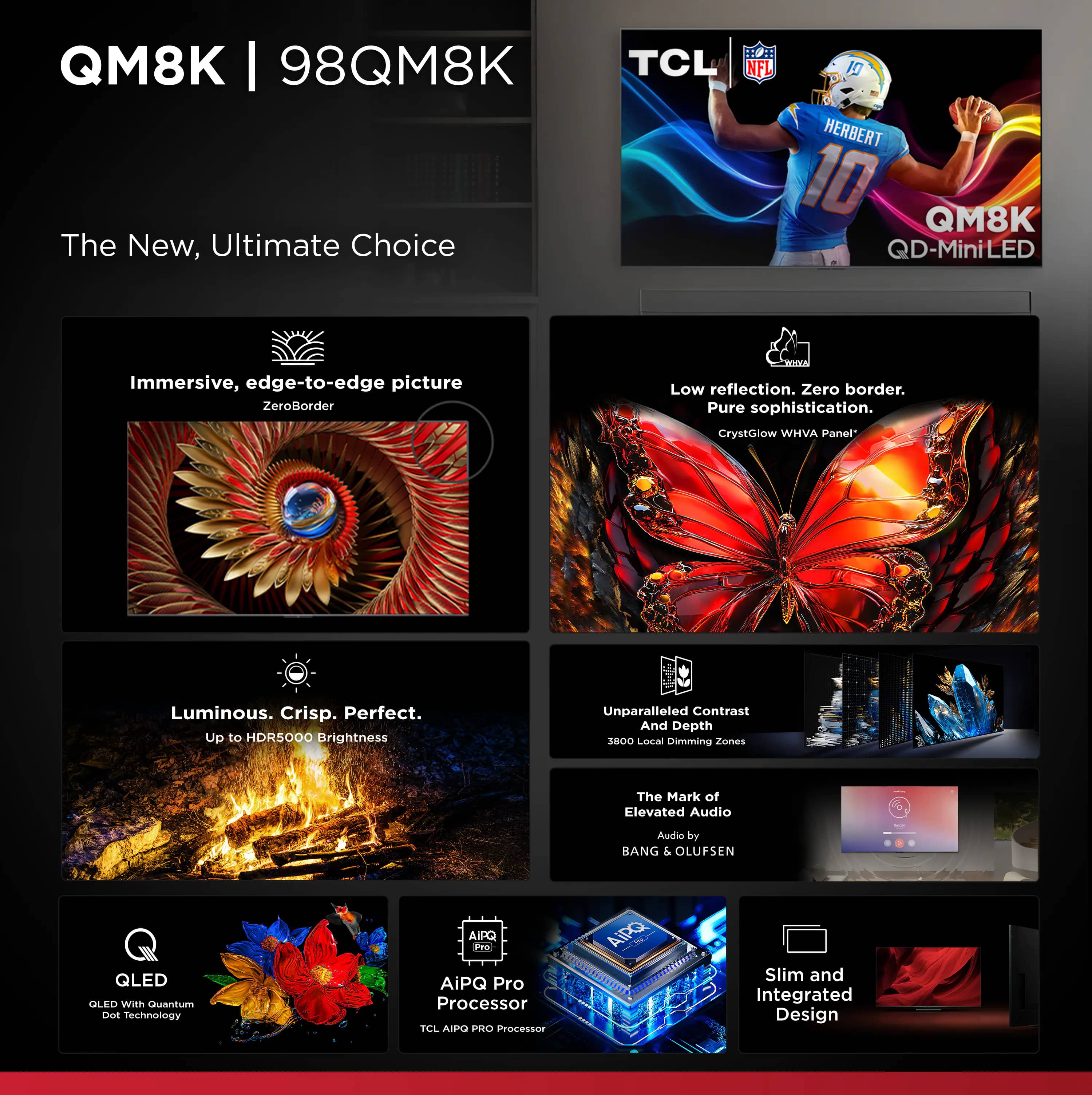 TCL QM8K TVs 65 inch New