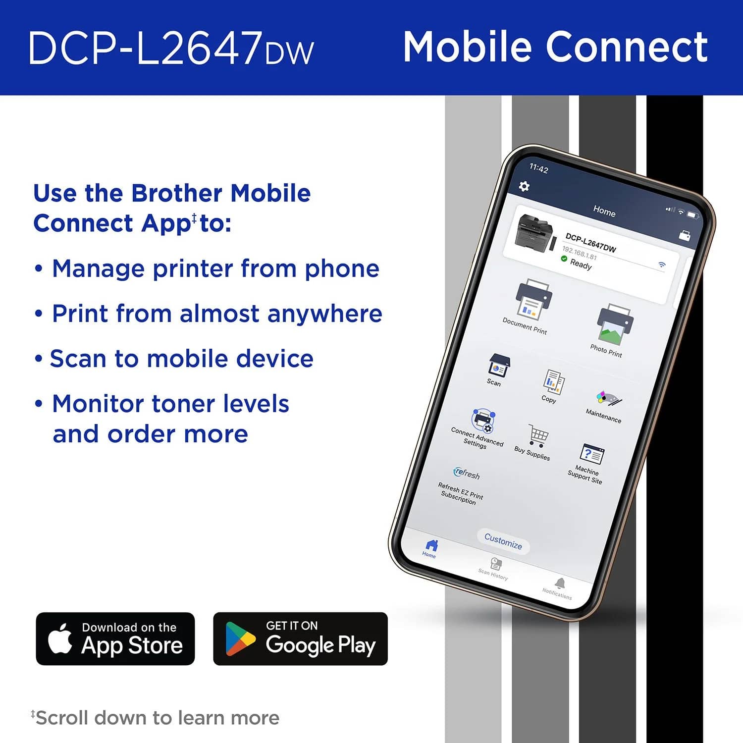 Brother DCP-L2647DW Printers New