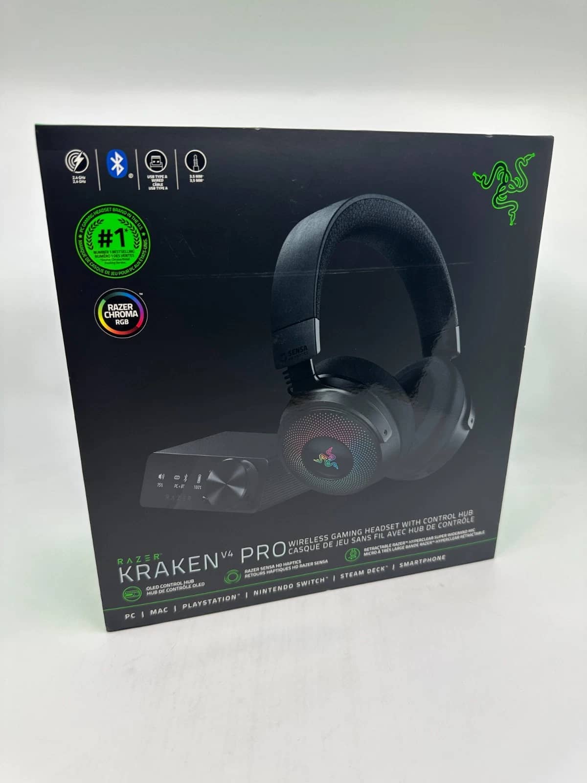 Razer Kraken V4 Pro Headphones & Earbuds Black Used - Good