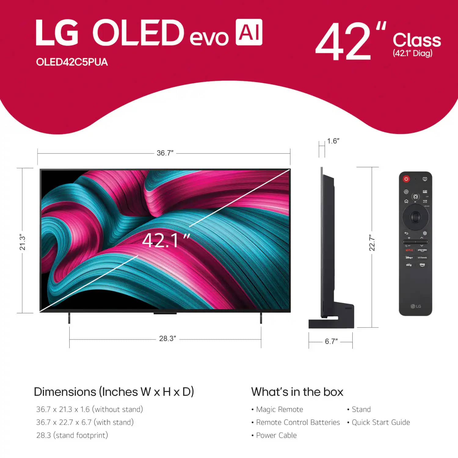 LG C5 TVs 42 inch New