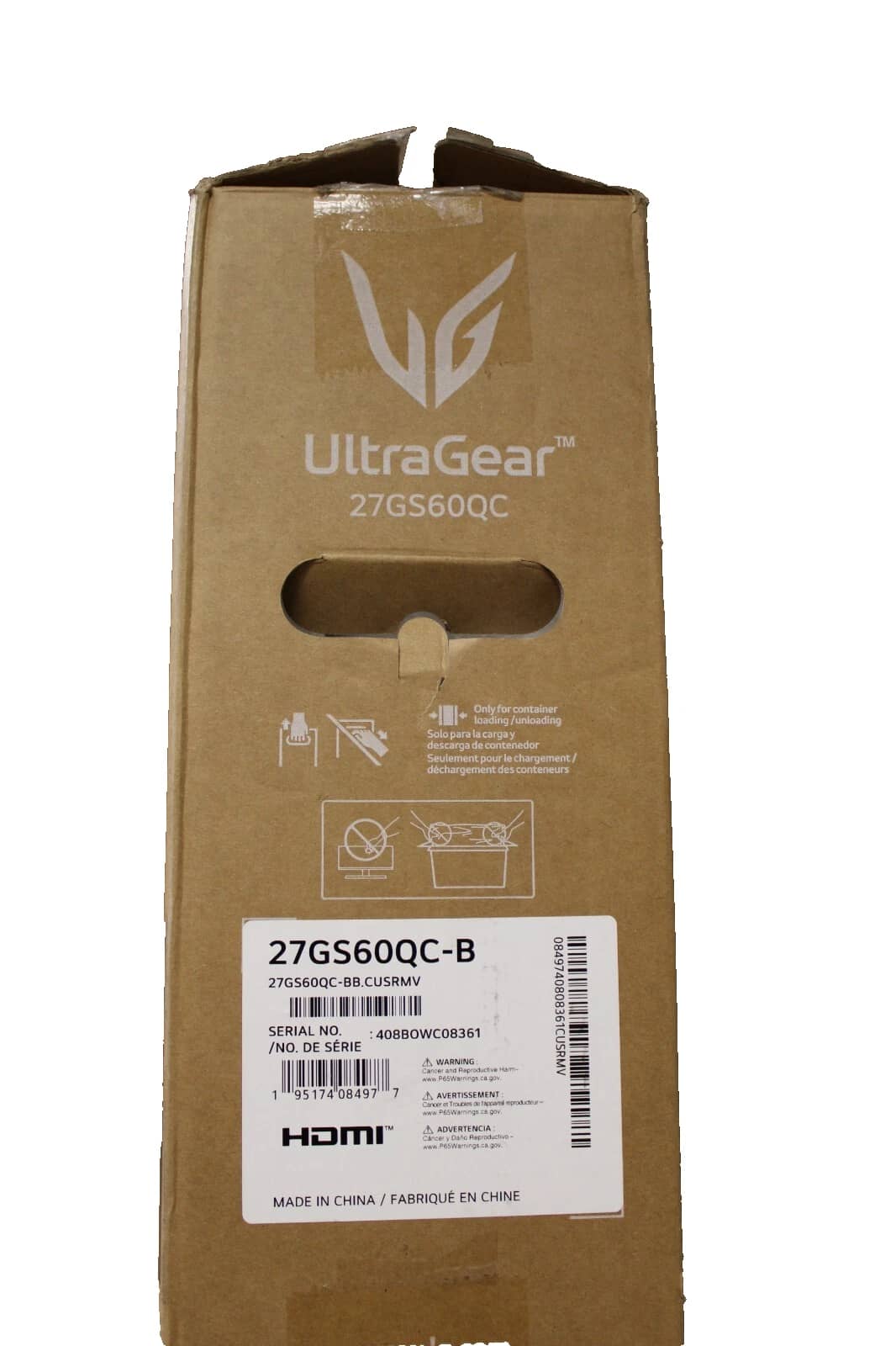 LG 27GS60QC-B Monitors New