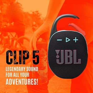 JBL Clip 5 Portable Bluetooth Speakers Black New