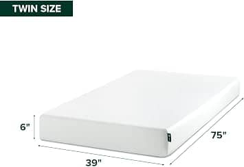 Zinus Green Tea Memory Foam Mattress Mattresses New Twin 5"