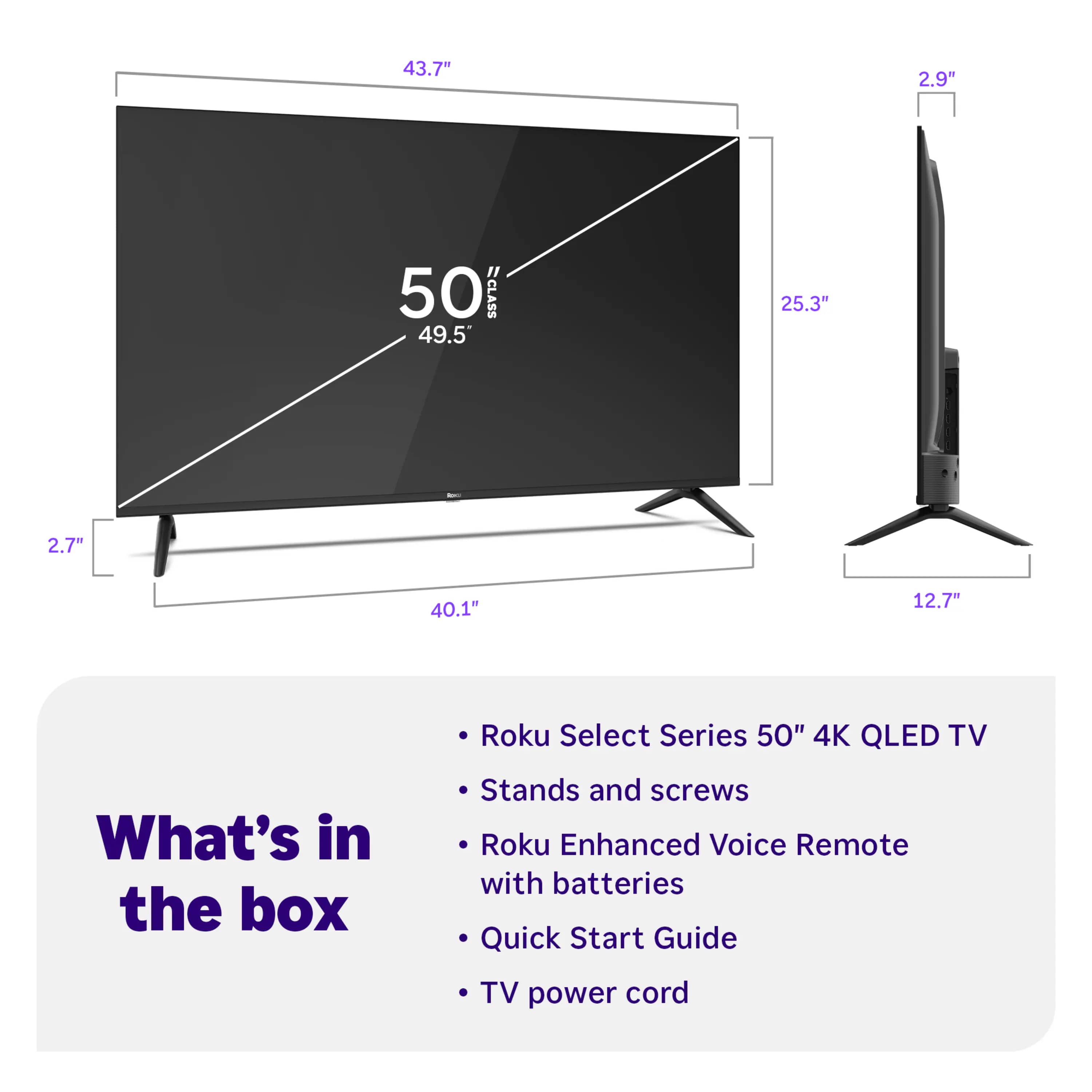 Roku R5D5 TVs 50 inch New