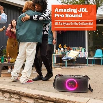 JBL PartyBox On-The-Go Essential Portable Bluetooth Speakers Black New